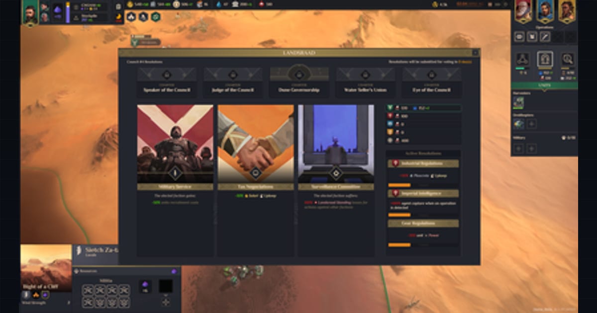 Dune: Spice Wars Expansion Details Heroes of Arrakis & Conquest Mode Systems