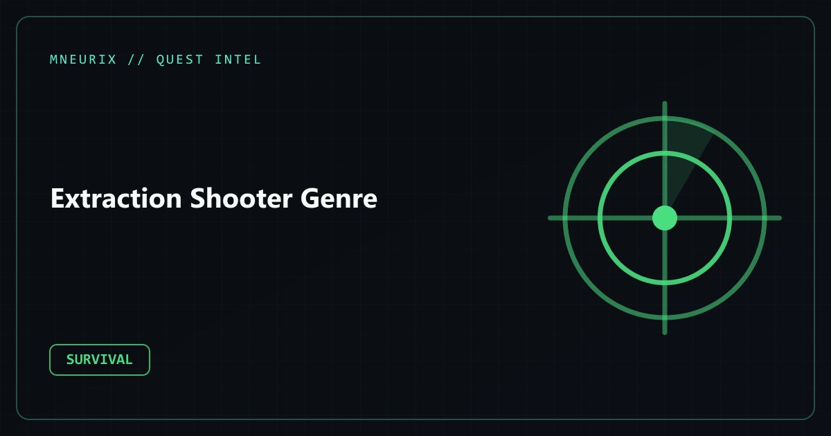 Extraction Shooter Genre