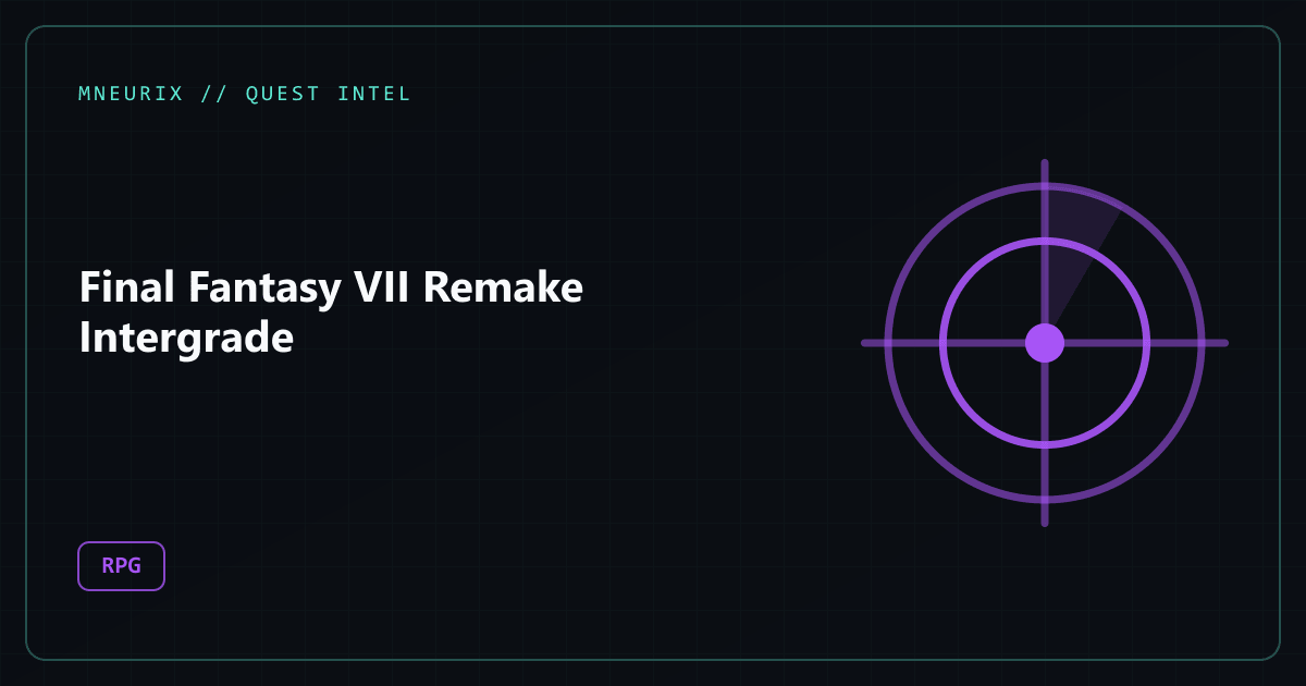 Final Fantasy VII Remake Intergrade
