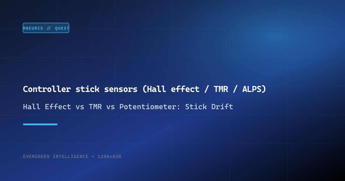 Controller stick sensors (Hall effect / TMR / ALPS)