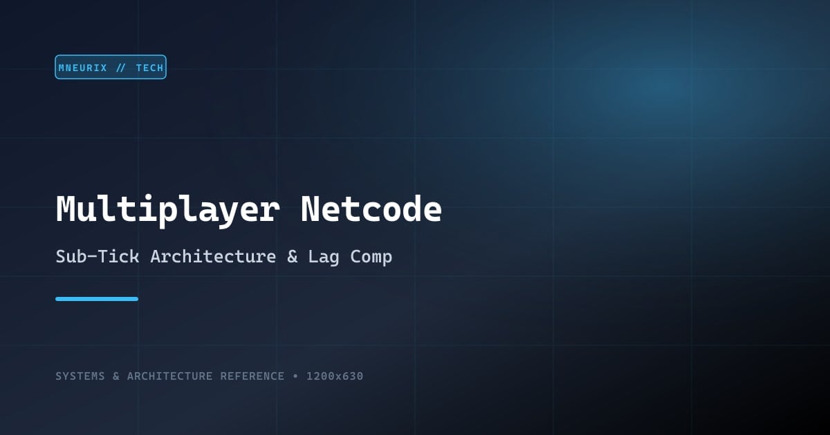 Multiplayer Netcode Standards