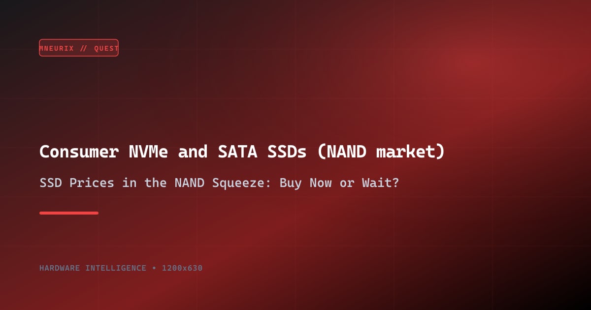 Consumer NVMe and SATA SSDs (NAND market)