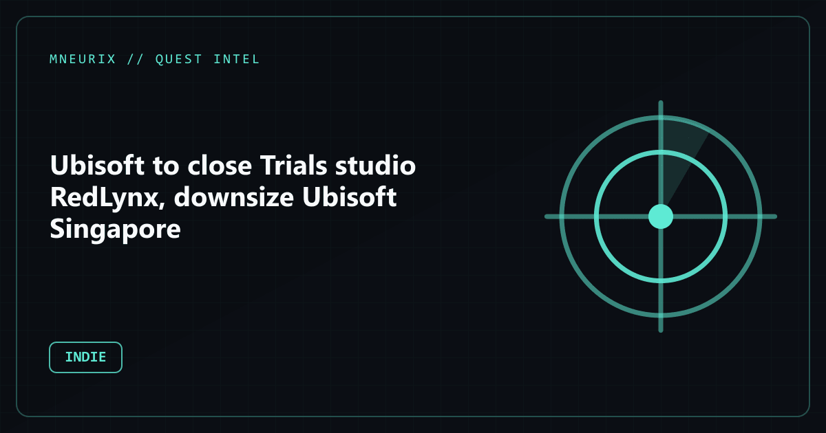 Ubisoft to close Trials studio RedLynx, downsize Ubisoft Singapore