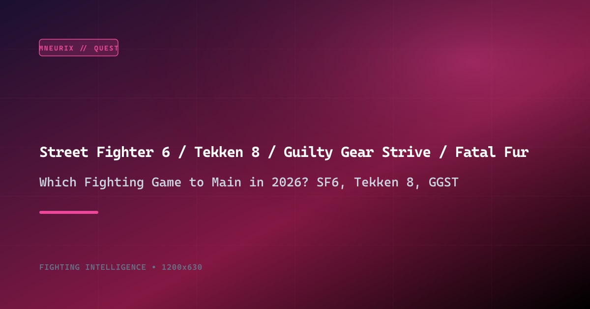 Street Fighter 6 / Tekken 8 / Guilty Gear Strive / Fatal Fury CotW (cross-title)
